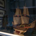Shop window with a model ship in the jewish ghetto Trieste., b