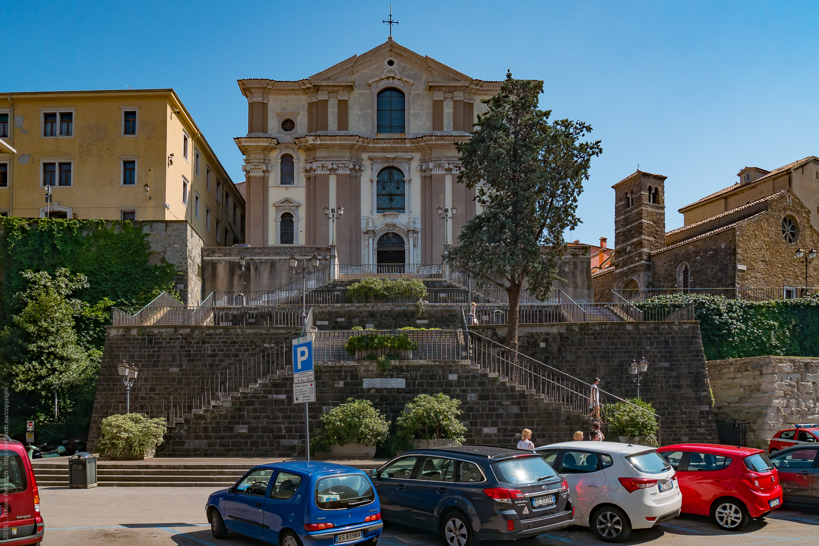 Santa Maria Maggioere Dei Gesuiti and San Silvestre (right) in Trieste