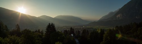 Mountain panorama of Lienz, Austria
