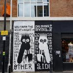 mural in London Black and white owls