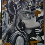 Mural by street artist ELLE in London